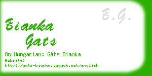 bianka gats business card